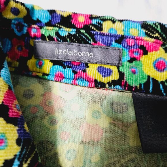 Liz Claiborne Womens Jacket Multi-Color Size XL 100% Cotton Button Close Pockets - Picture 6 of 14